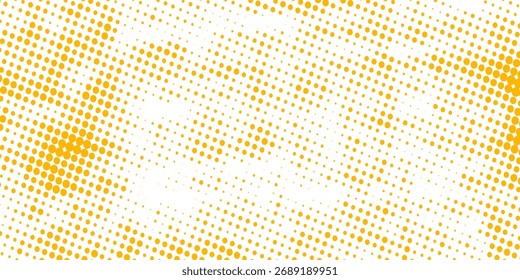 Fondo de semitono degradado, diseño de arte pop. Patrón cómico colorido. Textura de semitono amarillo.