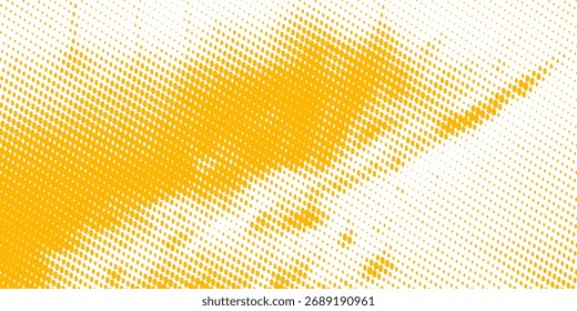 Gradient halftone background, pop art design. Colorful comic pattern. Yellow halftone texture.