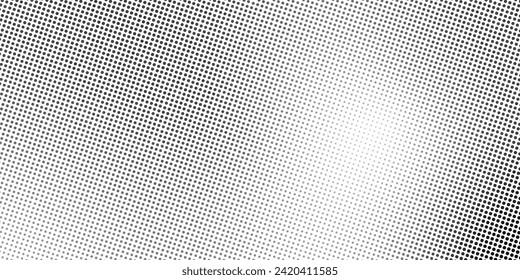 Gradient halftone background texture horizontal vector design dotted black color fit for social media post, poster, banner, and more