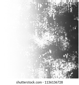 Gradient halftone black and white