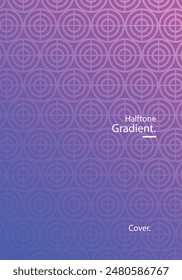 Gradient halftone cover colorful design editable background vector