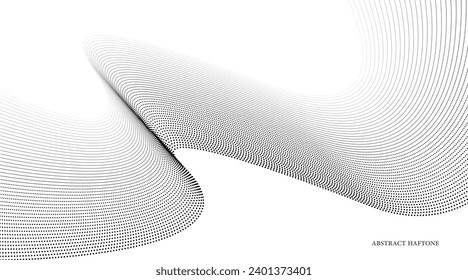 Gradient halftone dots background.  Abstract dotted vector background. Halftone effect