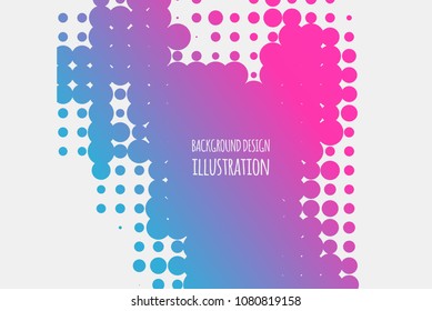 Gradient halftone dots background. Pop art template, texture. Vector illustration