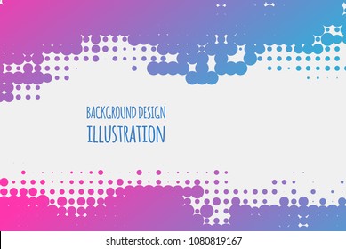 Gradient halftone dots background. Pop art template, texture. Vector illustration
