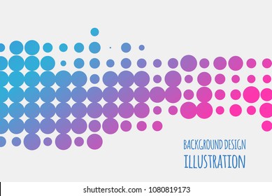 Gradient halftone dots background. Pop art template, texture. Vector illustration