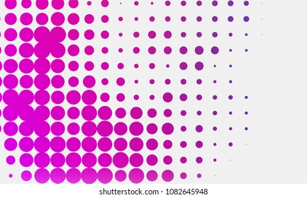 Gradient halftone dots background. Pop art template, texture. Vector illustration