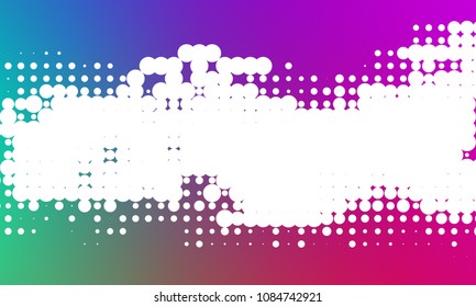 Gradient halftone dots background. Pop art template, texture. Vector illustration