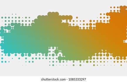 Gradient halftone dots background. Pop art template, texture. Vector illustration