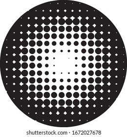  gradient halftone dots background. Pop art template, texture. Monochrome black and white pop art background in vintage comic style with halftone dots, vector illustration
