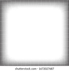  gradient halftone dots background. Pop art template, texture. Monochrome black and white pop art background in vintage comic style with halftone dots, vector illustration