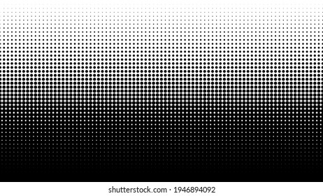 Gradient halftone dots background. Pop art comic texture. Vector abstract vintage geometric pattern with circles.