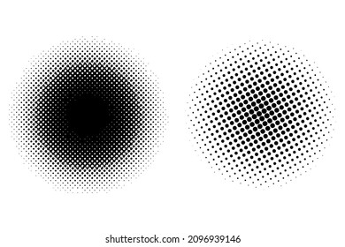 Farbverlauf-Halbton-Punkte-Hintergrund. Pop Art Template, Textur. Vektorgrafik