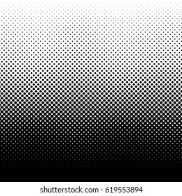 Gradient halftone dots background. Pop art template. Black and white texture. Vector illustration