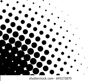Gradient halftone dots background. Pop art template, texture. Vector illustration.

