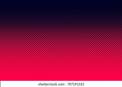 Gradient halftone dots background. Pop art template. Red texture. Vector illustration