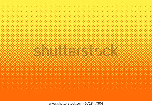 グラデーション網点の背景 ポップアートテンプレート テクスチャー 黄色とオレンジ ベクターイラスト のベクター画像素材 ロイヤリティフリー