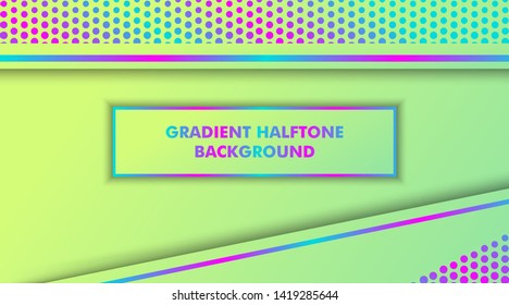 Gradient Halftone Dots Background suitable for Web Banner, Landing Page, Flyer, Poster, Brochure, Presentation