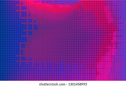 Gradient halftone dots pattern  red blue  pop art