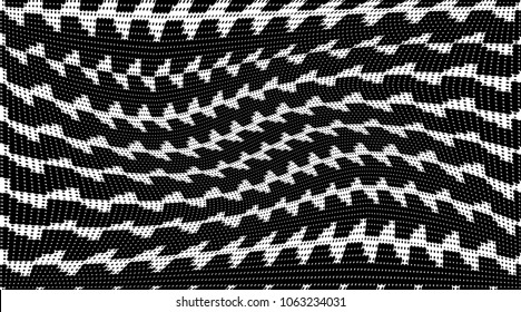 Gradient halftone dots pattern texture background. Black pixels. Modern dotted vector illustration. Abstract wavy lines. Points backdrop. Grunge spotted pattern. Monochrome template for web design