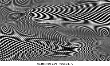 Gradient halftone dots pattern texture background. Black pixels. Modern dotted vector illustration. Abstract wavy lines. Points backdrop. Grunge spotted pattern. Monochrome template for web design