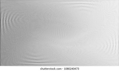 Gradient halftone dots pattern texture background. Abstract curves. Polka dots backdrop. Wavy dotted spotted 
pattern. Modern dotted template vector illustration for design, covers, web  banners