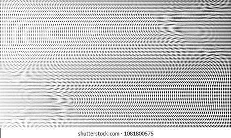 Gradient halftone dots pattern texture background. Abstract curves. Polka dots backdrop. Wavy dotted spotted 
pattern. Modern dotted template vector illustration for design, covers, web  banners