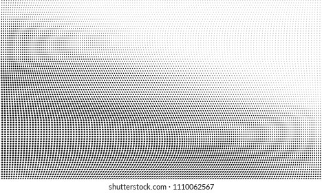 Gradient halftone dots pattern texture background. Abstract curves. Polka dots backdrop. Wavy dotted spotted 
pattern. Modern dotted template vector illustration for design, covers, web  banners