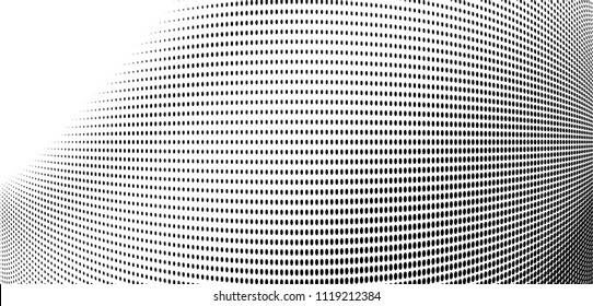 Gradient halftone dots pattern texture background. Abstract curves. Polka dots backdrop. Wavy dotted spotted 
pattern. Modern dotted template vector illustration for design, covers, web  banners