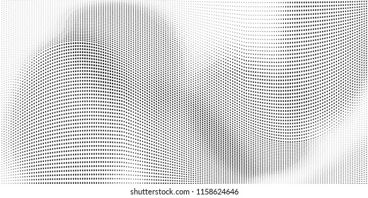 Gradient halftone dots pattern texture background. Abstract stains and splashes. Polka dots backdrop. Modern dotted template vector illustration for design, covers, web  banners