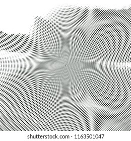 Gradient halftone dots pattern texture background. Abstract stains and splashes. Polka dots backdrop. Modern dotted template vector illustration for design, covers, web  banners
