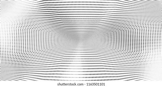 Gradient halftone dots pattern texture background. Abstract stains and splashes. Polka dots backdrop. Modern dotted template vector illustration for design, covers, web  banners