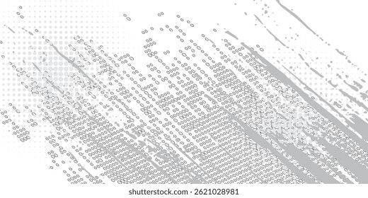 Gradient halftone. Gradient dotted, spray fine dots and halftone seamless dots background geometric vector pattern horizontal pattern template set. dots vector