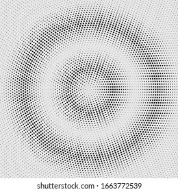 Medio tono degradado. Ilusión óptica. Fondo de degradado abstracto de cuadrados negros. Ilustración vectorial.