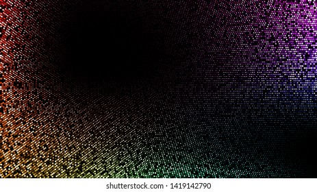 Gradient halftone pattern diagonal vector illustration. Colorful dots, black halftone texture. Pop Art colorful black halftone, comics Background. Background of Art.