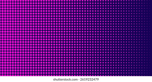 Gradient halftone pattern diagonal vector illustration. Pink dots, blue halftone texture. Pop Art blue pink halftone, comics Background.