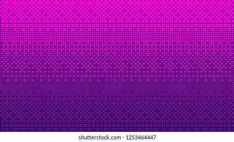 Gradient halftone pattern horizontal vector illustration. Pink dots, blue halftone texture. Bright Color halftone. Ornament pattern. Neon Blue pink purple dots Background. Background of Art.