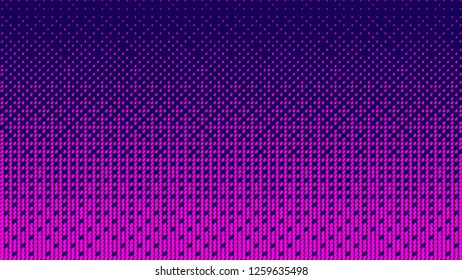 Gradient halftone pattern horizontal vector illustration. Pink dots, blue halftone texture. Color halftone. Ornament pattern. Blue pink dots Background. Background of Art.