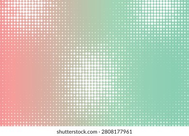 Gradient halftone pattern with pastel pink, green, and white tones