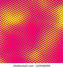 Gradient halftone pattern. Pop Art yellow pink halftone, comics background.