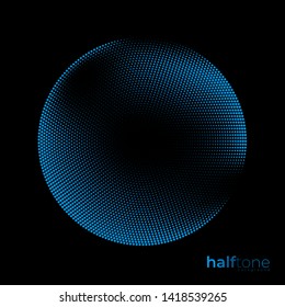 Gradient halftone pattern square vector illustration. Blue dots, black halftone texture. Pop Art blue black halftone, comics Background. Background of Art.