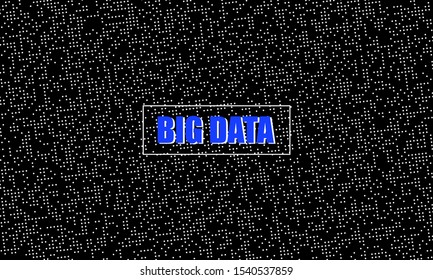 Gradient halftone pattern. White circles on black background. Vector illustration. Colorful polka dots pattern.