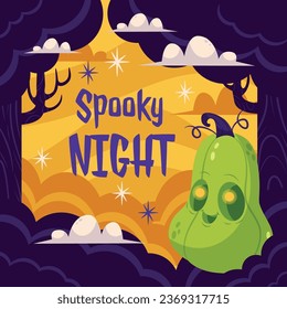 gradient halloween instagram posts collection vector design illustration