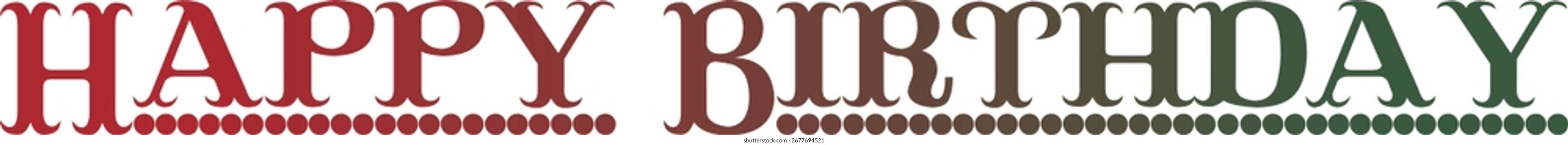 Gradient Happy Birthday Text Design