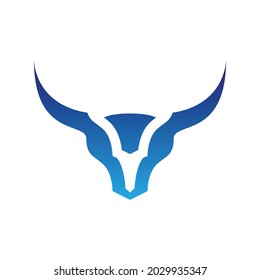 logotipo de la cabeza de degradado en fondo blanco
