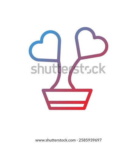 Gradient Heart Blossom, Cultivating Affection Icon