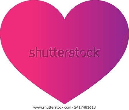 Gradient heart icon isolated on white background . Love symbol icon vector
