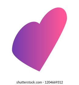 Gradient heart icon. Isometric of gradient heart vector icon for web design isolated on white background