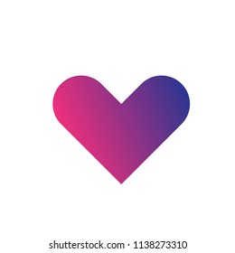 gradient heart icon vector