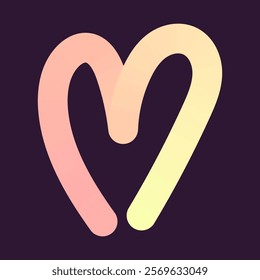 Gradient heart illustrations. Modern ribbon shapes, intertwined loops, smooth curves. Perfect for Valentine's Day. Minimalist design, abstract romantic theme. Vector art, ideal for love and celebratio