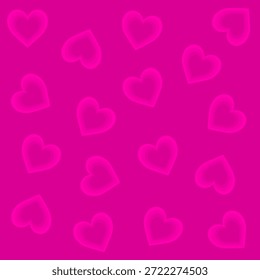 Fondo del día de San Valentín del corazón degradado. Patrón de rayas de corazón rosa. Corazones brillantes. Plantilla para el Fondo de pantalla, marco, Anuncios, carteles, tarjeta de felicitación, invitación de la boda. Diseño plano. Vector